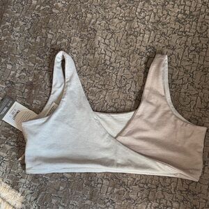Vuori halo reversible bra - salt heather color